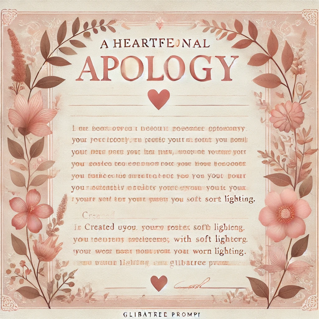 A heartfelt personal apology template